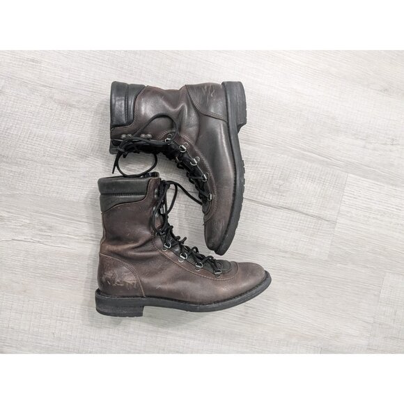 Rogue Men’s Lace Up Leather Boots 9\